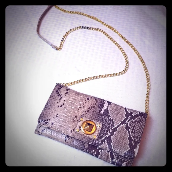 Mud Pie Snake Skin Cross body Bag - Picture 2 of 8